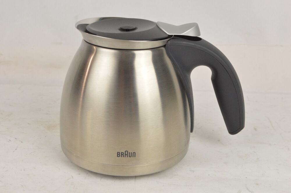 Braun KF600 Stainless Steel Thermal Coffee Carafe Replacement w/ Lid
